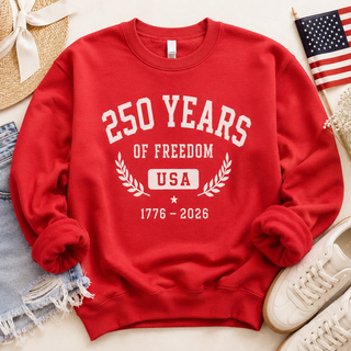 250 Years of Freedom Americana Sweatshirt Graphic Design Sweatshirt Lane Seven 