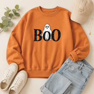 Boo Crewneck Halloween sweatshirt cotton heritage 
