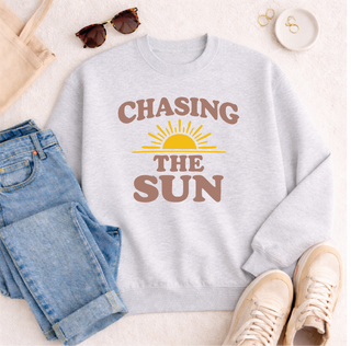 Chasing the Sun Sweatshirt Graphic Design Sweatshirt Lane Seven 