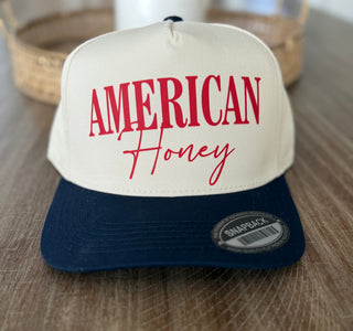 American Honey two toned ball cap patriotic Otto 5 panel ball cap 