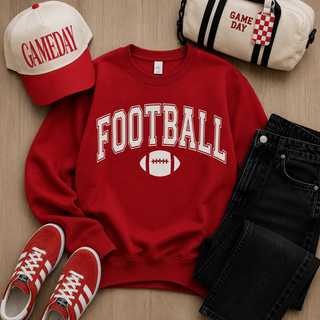 Football arch fleece sweatshirt football Lane Seven Red XS 