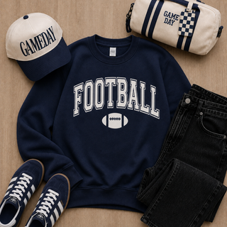 Football arch fleece sweatshirt football Lane Seven Navy XS 