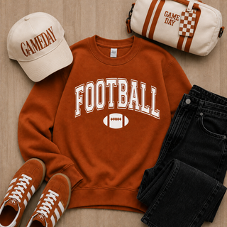 Football arch fleece sweatshirt football Lane Seven Adobe orange XS 