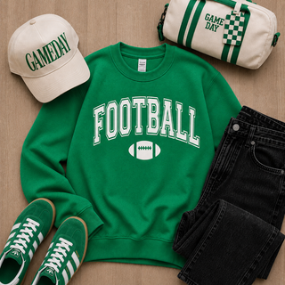 Football arch fleece sweatshirt football Lane Seven Kelly green XS 