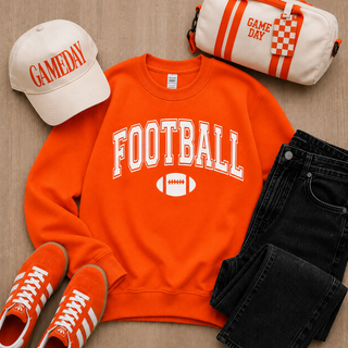 Football arch fleece sweatshirt football Lane Seven Bright Orange XS 