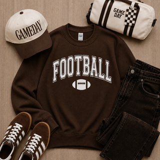 Football arch fleece sweatshirt football Lane Seven Brown XS 