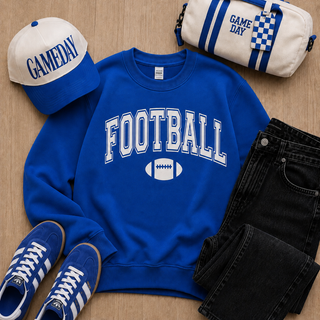 Football arch fleece sweatshirt football Lane Seven Royal blue XS 