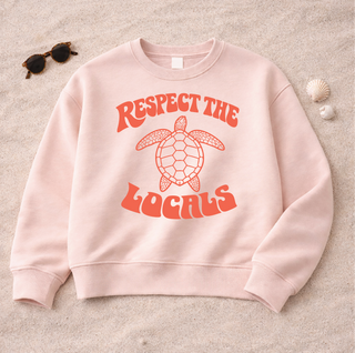 Respect the Locals Sweatshirt Graphic Design Sweatshirt Lane Seven 