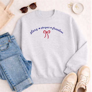 Stars, Stripes, & Freedom Sweatshirt Graphic Design Sweatshirt Lane Seven 