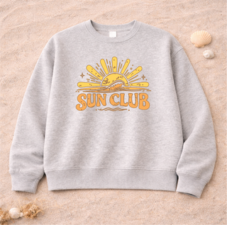 Sun Club Sweatshirt Graphic Design Sweatshirt Lane Seven 