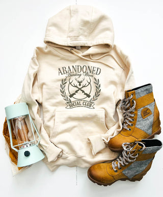 Abandoned hunting wives social club fleece hoodie Adventure Lane seven heavyweight hoodie 