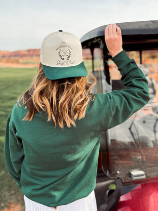 Abandoned wives gold club two-toned ball cap country club Otto 5 panel ball cap 