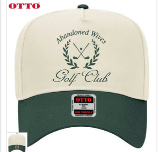 Abandoned wives gold club two-toned ball cap country club Otto 5 panel ball cap 