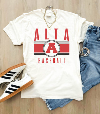 Alta baseball logo heavyweight tee