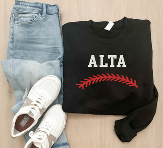 Alta baseball stitch sweatshirt
