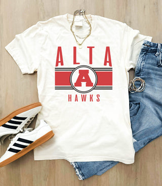 Alta Hawks logo heavyweight tee