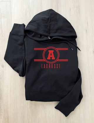 Alta Lacrosse red lines logo fleece hoodie