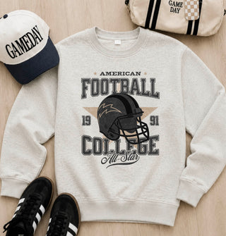 American football all star fleece sweatshirt football Lane seven 