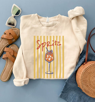 Aperol Spritz fleece sweatshirt vacay, beachy Lane Seven 