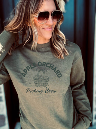 Apple Orchard picking crew softstyle sweatshirt- customizable! Fall sweatshirt Gildan softstyle(sf000) 