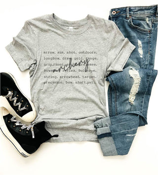 Archery words tee Baseball sports Bella canvas 3001 