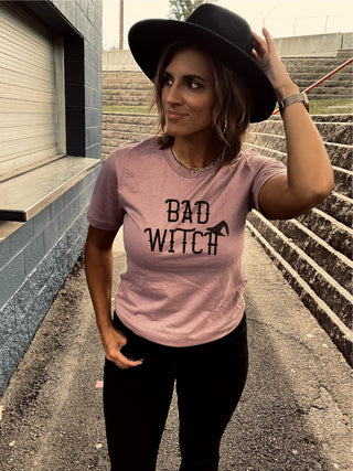 Bad witch tee Short Sleeve halloween tee Bella canvas 3001 