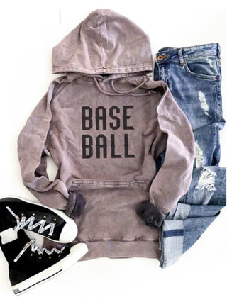 Baseball vintage wash hoodie Baseball hoodie Lane Seven vintage hoodie 
