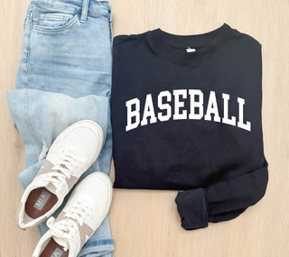 Baseball arch fleece sweatshirt baseball Lane seven and Hanes P160 XS Navy 