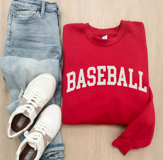 Baseball arch fleece sweatshirt baseball Lane seven and Cotton heritage XS Red 
