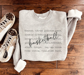 Basketball words basic sweatshirt Basketball collection Gildan 18000 sweatshirt 