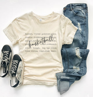 Basketball words tee Short sleeve football tee Bella canvas 3001 