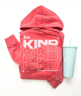 Be kind it's not that hard fleece hoodie Mood Lane seven fleece hoodie LS14001 S Coral 