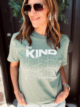Be Kind not that hard heavyweight tee teacher, back to school Lane seven heavyweight tee 