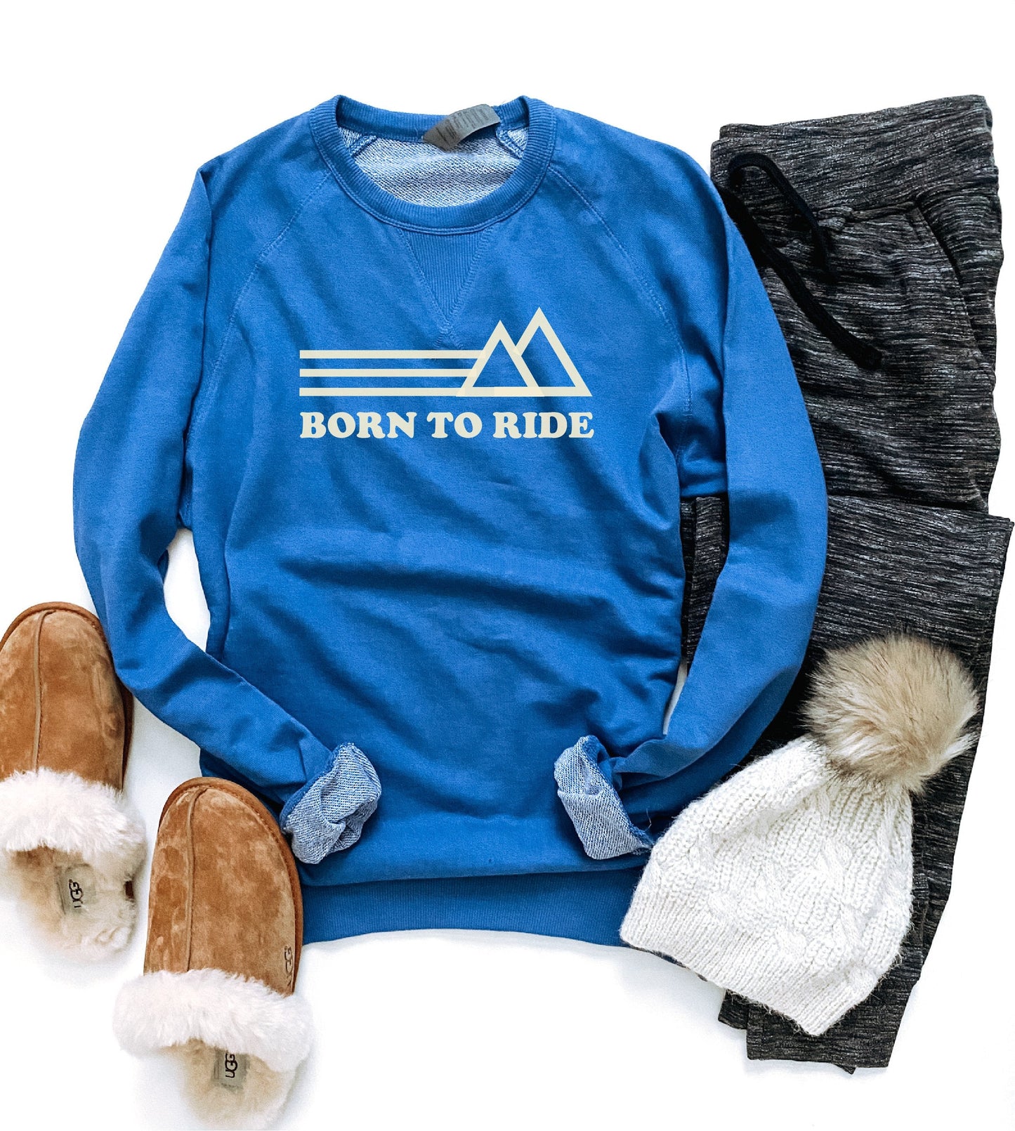Born to ride french terry raglan Miscellaneous sweatshirt Cotton heritage French Terry raglan 