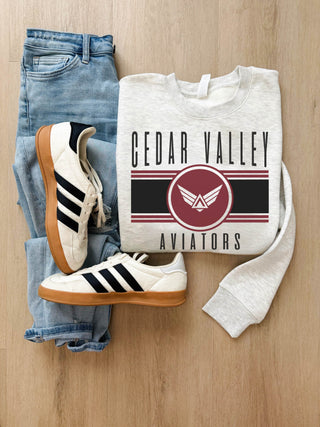 Cedar Valley Aviators logo sweatshirt