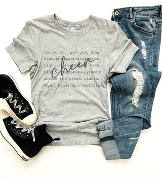 Cheer words tee Baseball sports Bella canvas 3001 