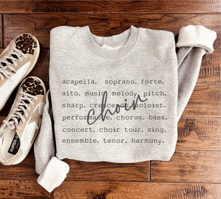 Choir words sweatshirt Words Gildan 18000 sweatshirt XS Athletic heather grey 