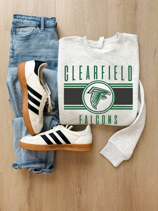 Clearfield Falcons logo sweatshirt