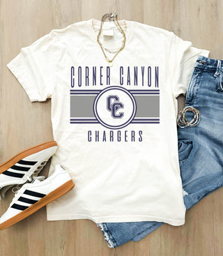 Corner Canyon Chargers logo heavyweight tee