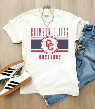 Crimson Cliffs logo heavyweight tee