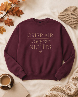 Crisp Air Cozy Nights Sweatshirt fall Lane Seven 