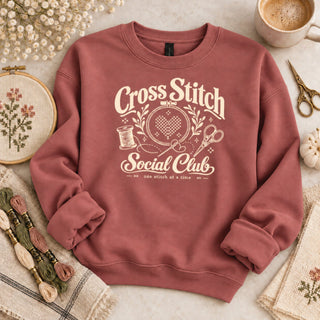 Cross Stitch Social Club Sweatshirt book Gildan 