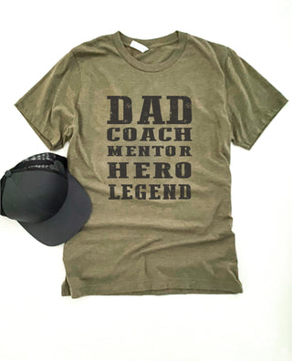 Dad coach mentor hero tee Father's Day Bella canvas 3001 cool grey 