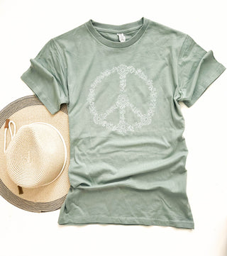 Daisy peace sign tee Spring Bella Canvas 3001 