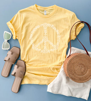 Daisy peace sign tee Spring Bella Canvas 3001 