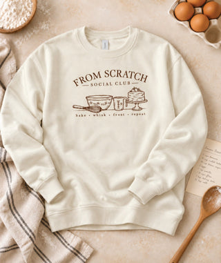 From Scratch Social Club Sweatshirt book Tultex 