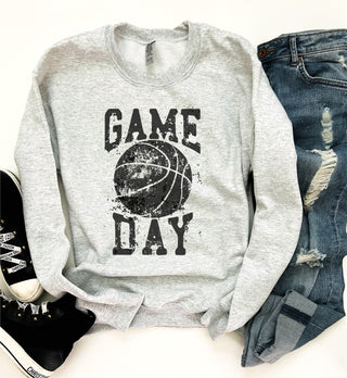 Gameday grunge basketball basic sweatshirt Basketball sweatshirt Gildan 18000 sweatshirt 