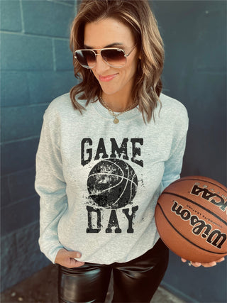 Gameday grunge basketball basic sweatshirt Basketball sweatshirt Gildan 18000 sweatshirt 