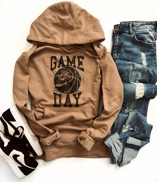 Gameday grunge basketball hoodie Basketball hoodie Independent trading ss4500 Sandstone 