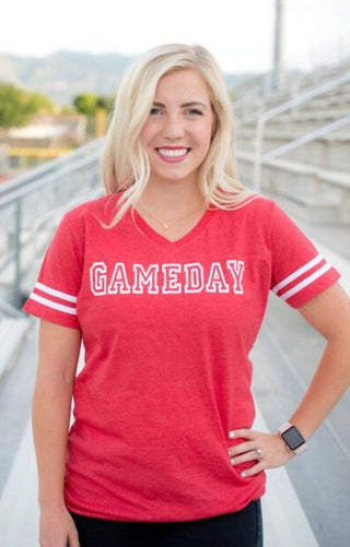Gameday womens varsity tee Varsity gameday tee LAT womens varsity tee S Vintage red/white 